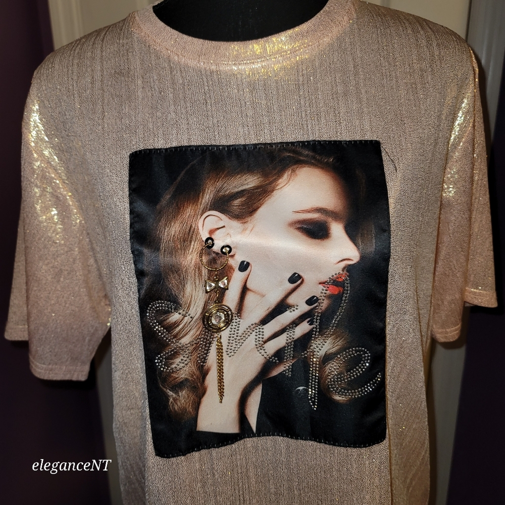 Day G Rose Gold Shimmer Blouse Sz: 2XL NWT - Picture 9 of 15